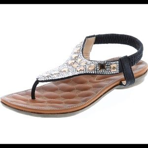 Patrizia Sandals Size 6 Euro 36 With Rhinestones